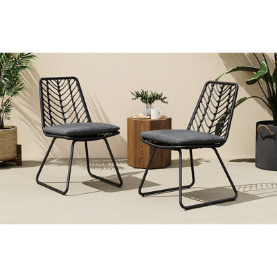 Chair With 2 Gray Cushions For Outdoor Reading - Transitional, , Assembly, Water- Garden Transitional Style, Assembly Required,