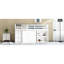 Lit mezzanine simple blanc avec armoire pratique et étagères - Armoire, tiroir, tablette, coffre-fort de bureau escamotable-1364824140