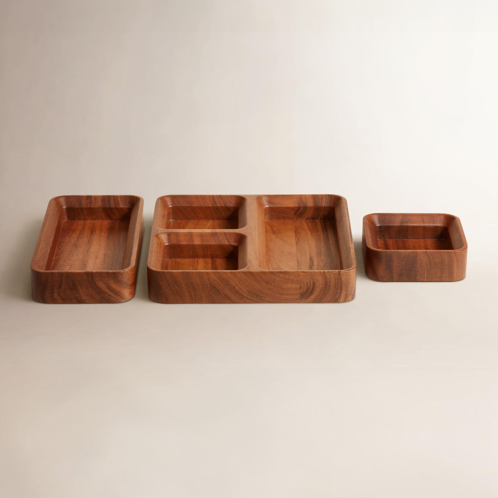 Square One Wood Desk Organizer, Acacia