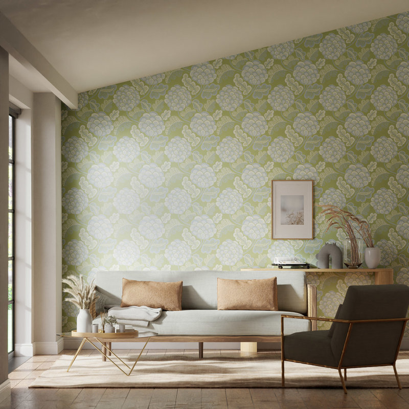 Flourish 10.05m x 52cm Wallpaper Roll, Tree Canopy/Silver Willow