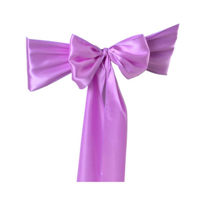 6.69x108.26in Gold,purple And Sky BlueSatin Bow Tie Ribbon Chair Cover Sash Hotel Banquet Wedding Party Decoratio