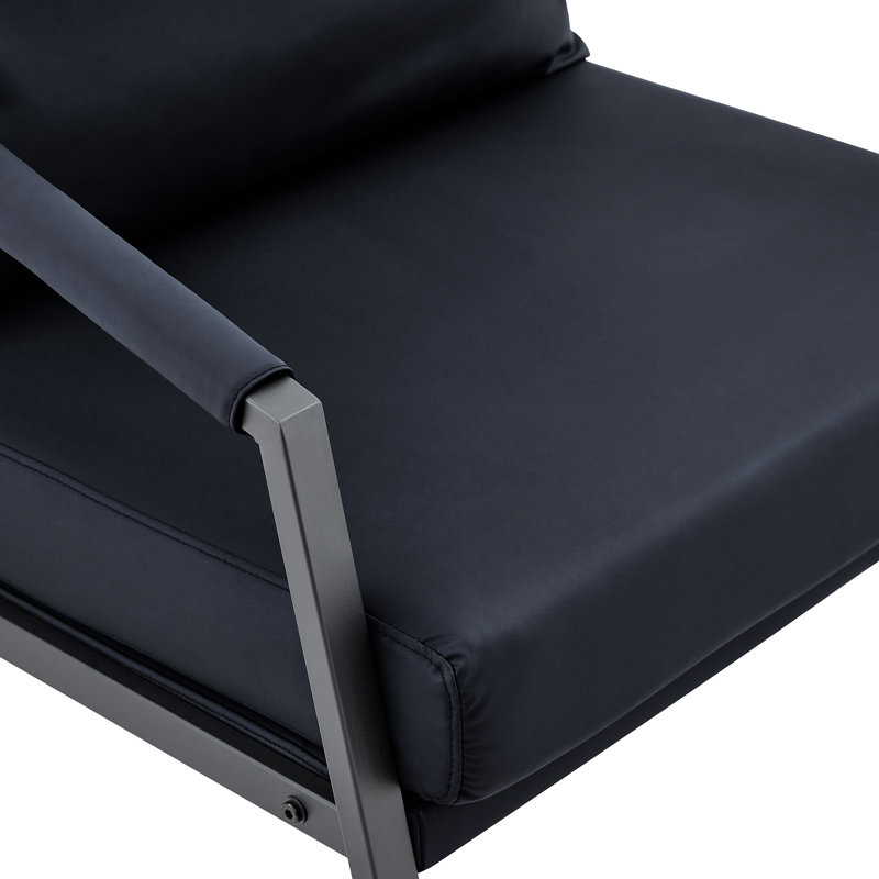Chaises d'appoint Comfort, structure en similicuir en métal, salon industriel moderne