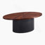 Ensemble de 2 tables d'appoint en cerisier et noir-table basse et table de bout