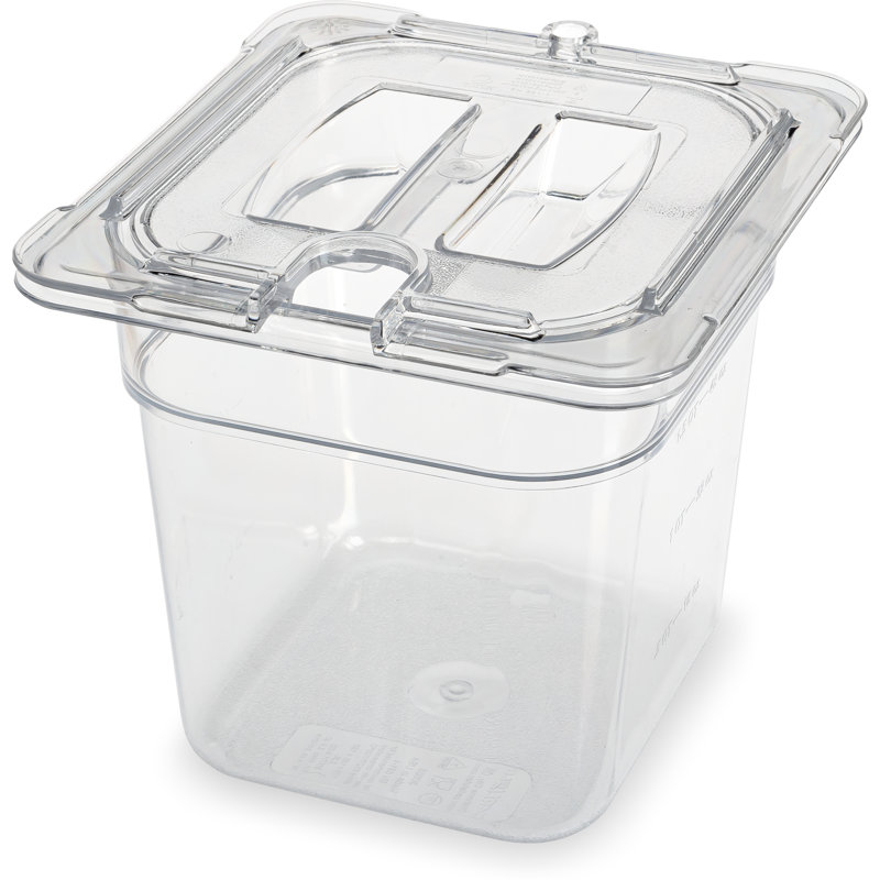 Carlisle Food Service Products Rectangle Plastic Food Storage Container, Clear