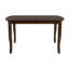 Mango Veneer Dining Table, Dark Cherry Finish, Separate Extension Leaf, 6 Piece Wood Table With Color