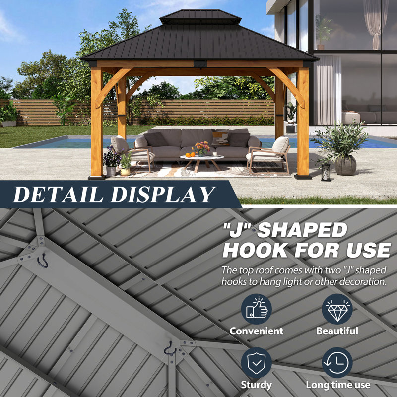 COVERONICS Customized Gazebo Kit Components, Fabric Screen & Curtain Only