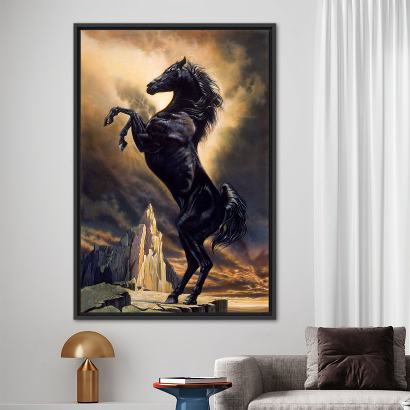 Print on Canvas, Framed Print without Mat, 30 cm H x 20 cm W, Black