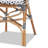 Rattan Arm Chair in Black/White/Natural