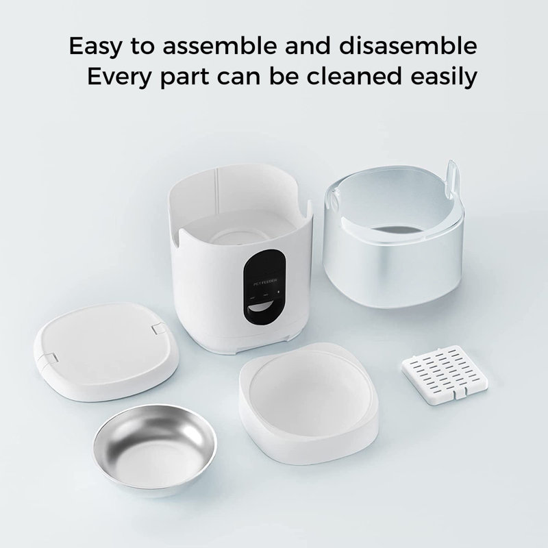 WiFi Smart Automatic Pet Feeder with Stainless Steel Bowl
