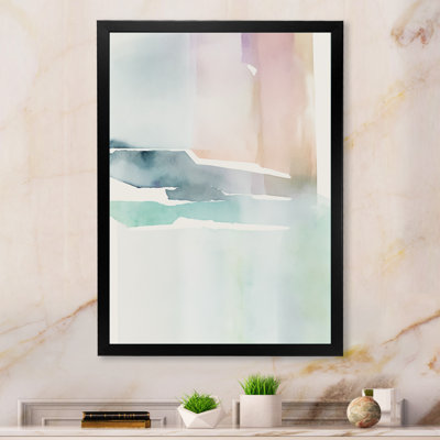 Pastel Serenity II - abstrait, encre liquide