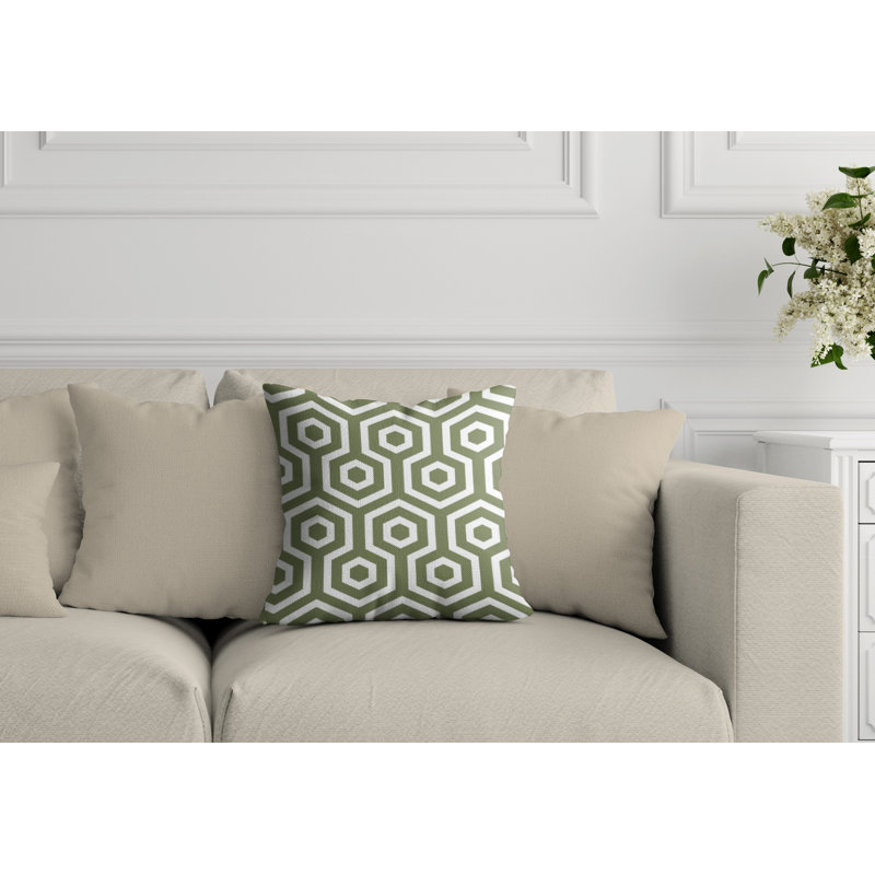 Housse et insert de coussin décoratif extérieur Hilton, H 17 po x l 17 po, Coriandre