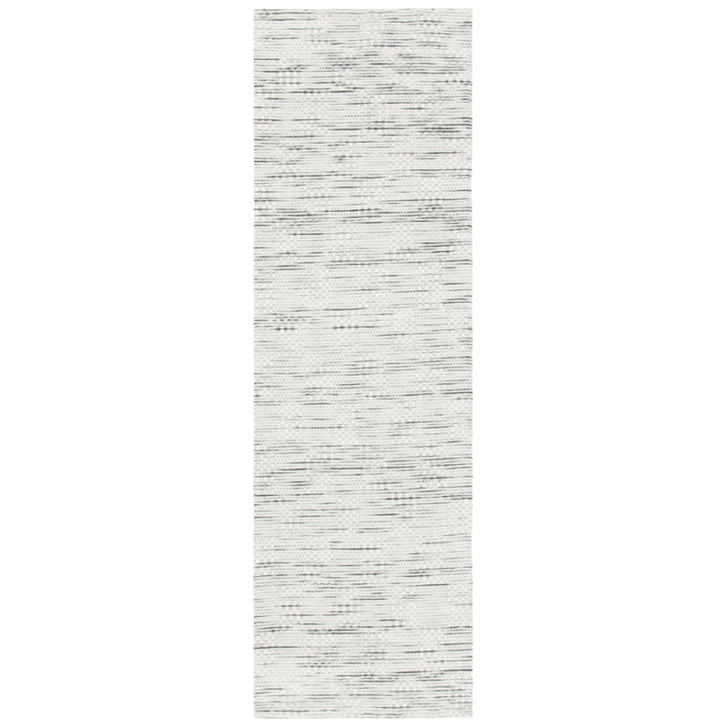Laureldale Hand Woven Wool/Cotton Abstract Rug in Gray/Beige, Runner 2'3" X 8'