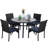 4 - Person Patio Dining Set with Square Table , Cushions Included