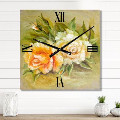 Horloge murale Vinage and Roses