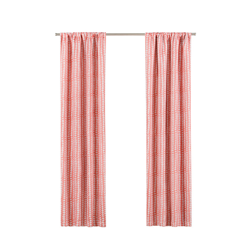 Naya Blackout Curtain Single Panel, 37" W x 84" L, Coral