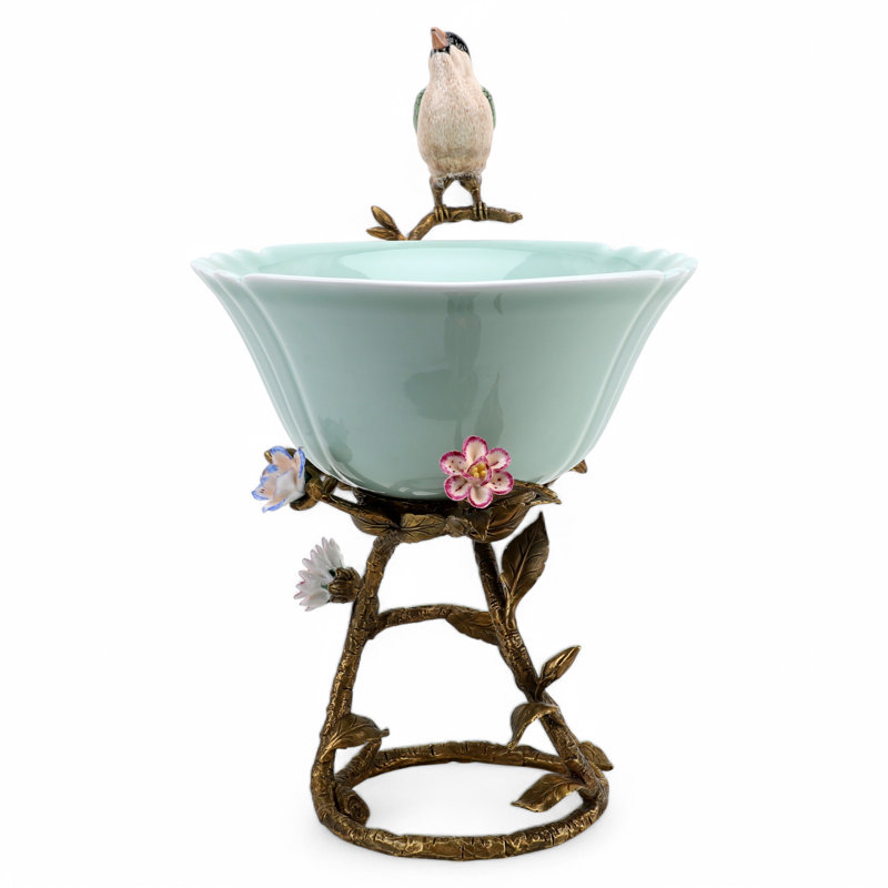 Porcelain Bowl With Bronze