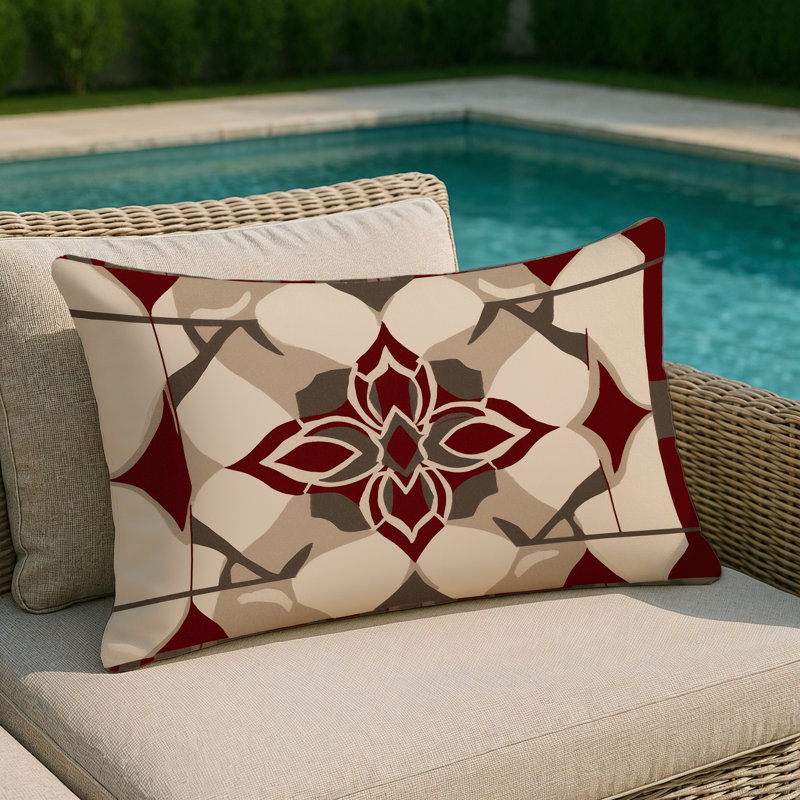 Structured Pathways Indoor And Outdoor Throw Pillow, Rectangle 14"H x 20"W