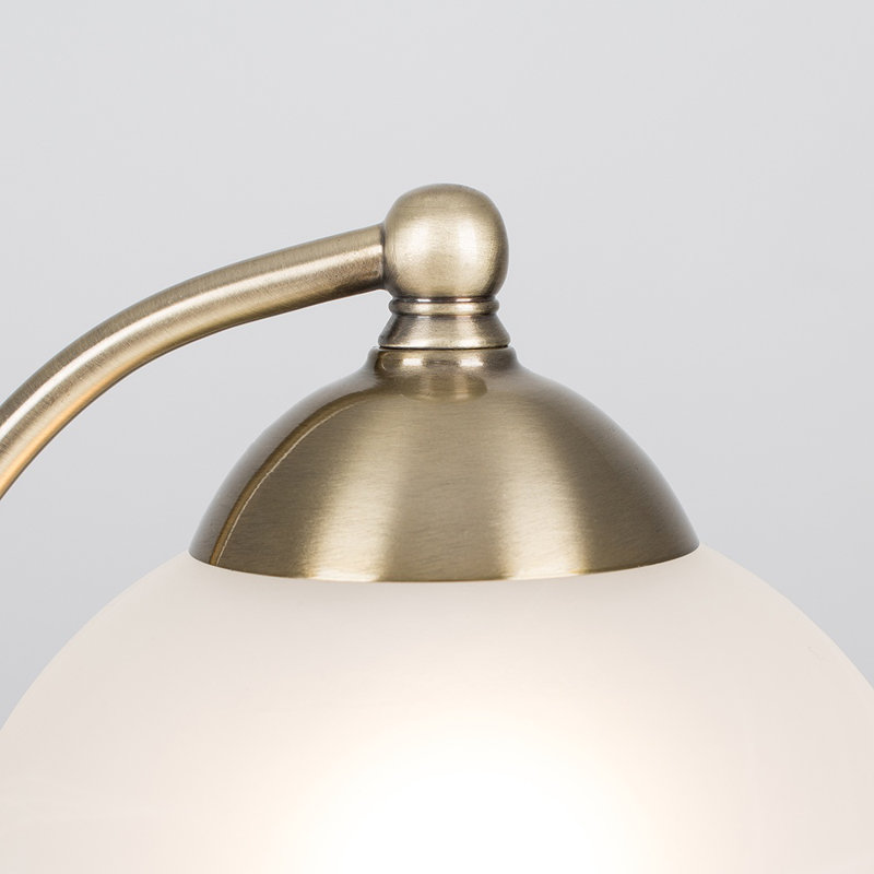Woodside Metal Arched Lamp, Antique Brass