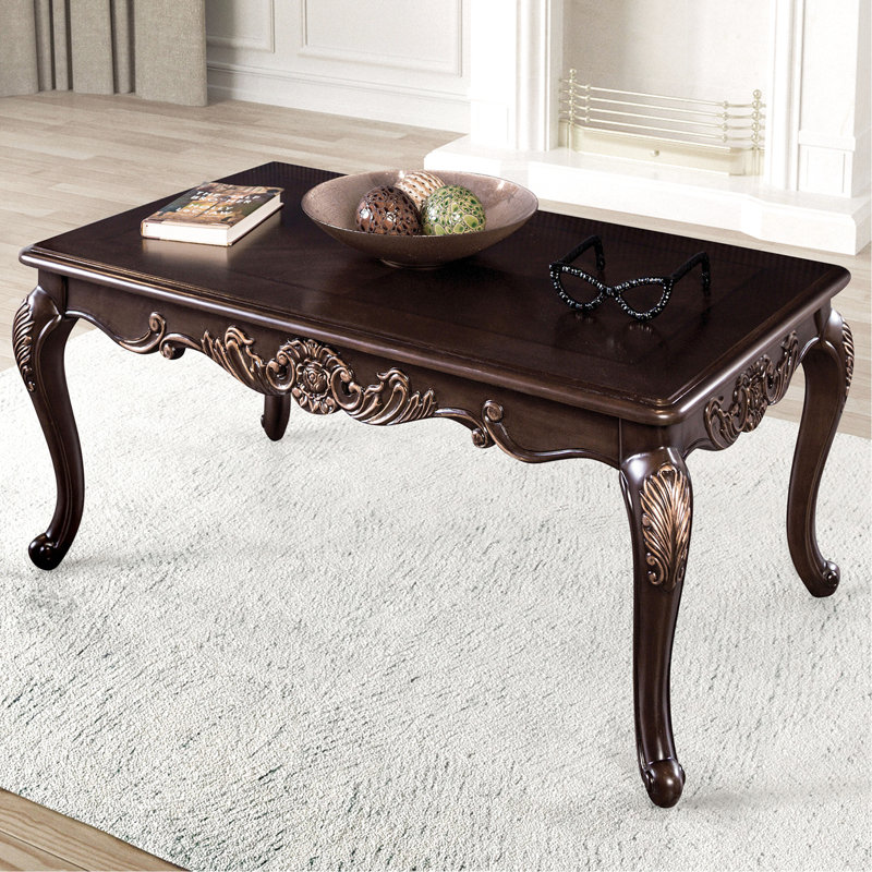 Table basse rectangulaire 1Pc au fini cerisier foncé