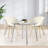 Allisandra Round Unfinished Glass Top Metal Base Dining Table-188628562