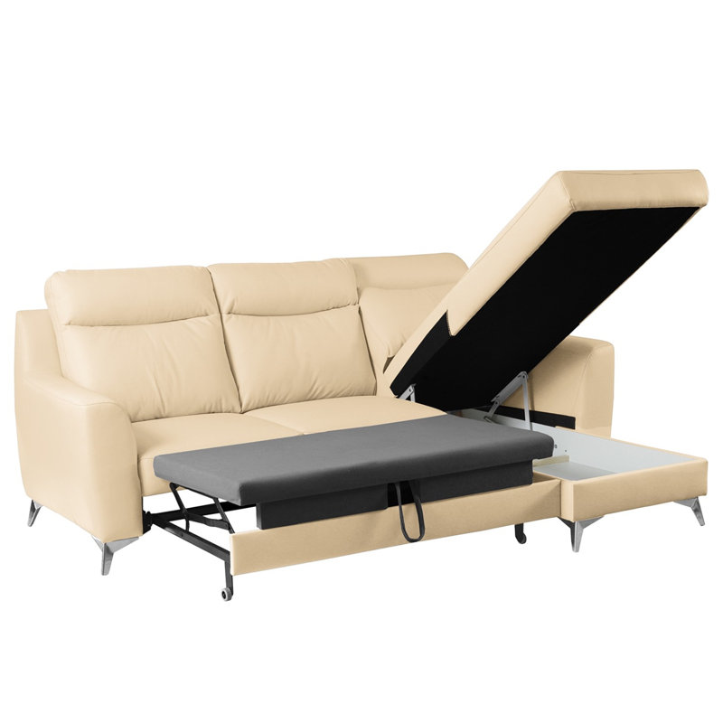 Fabiha 3 Seater Sofa Bed, Beige, Right Hand Facing