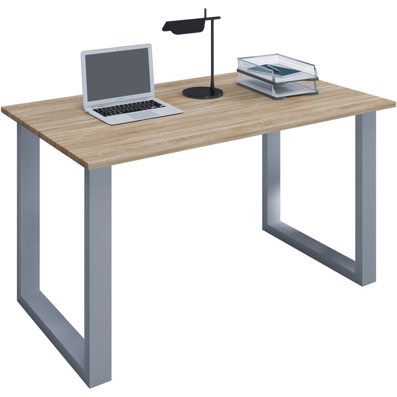Raisha Writing Desk, 76cm H x 110cm W x 80cm D, Brown/Grey