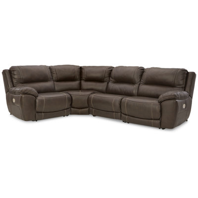 Dunleith 4 - Piece Upholstered Power Reclining Sectional