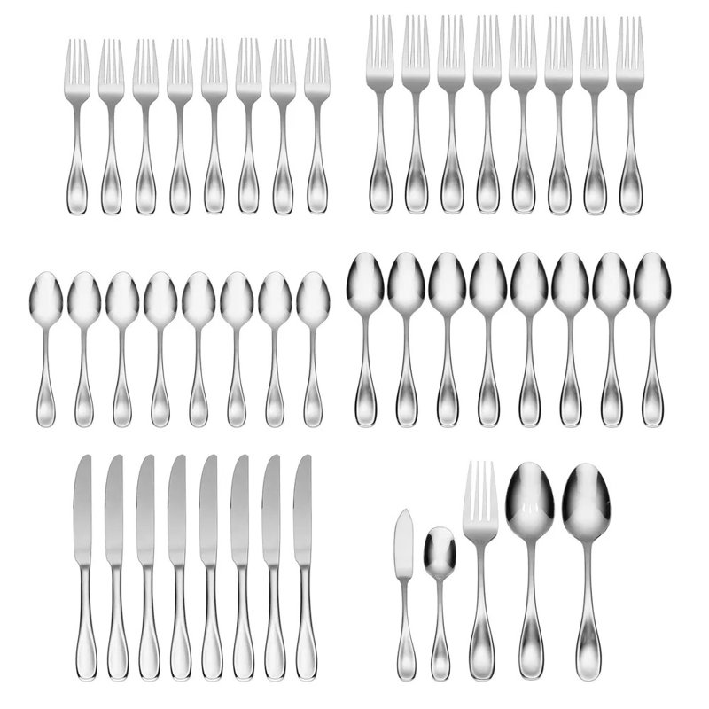 Ensemble de couverts 45 pièces, service pour 8