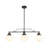 3 - Light Schoolhouse Glass Linear Chandelier
