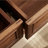 Walnut Sideboard with Large Storage and Glass Door