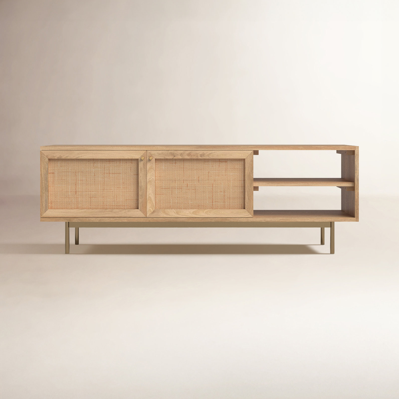 Solid Wood 58" TV Stand, Natural
