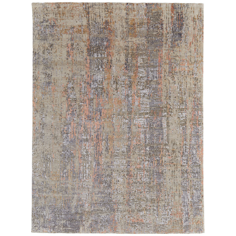 Tapis brun clair moderne Lettie, Rectangulaire 3 pi x 5 pi