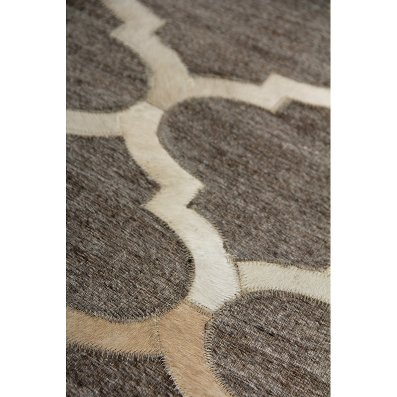 Berlin Cowhide Geometric Area Rug, Rectangle 12' x 15'