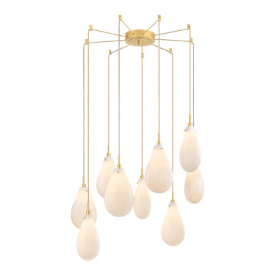 Ironwood Chandelier in Aged Brass