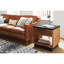 Table d'appoint 24 po de la maison - Bourbon noir, peupliers massifs, placages, façade à un tiroir, tablette, finition bourbon de style moderne et, entièrement assemblé, style Mid-Century contemporain