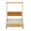 Lit de voiture avec coussin, toile de plafond et DEL-416852743