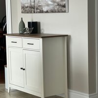 Lark Manor Ailynn - Drawer 2 - Door Accent Cabinet, White/Black & Reviews