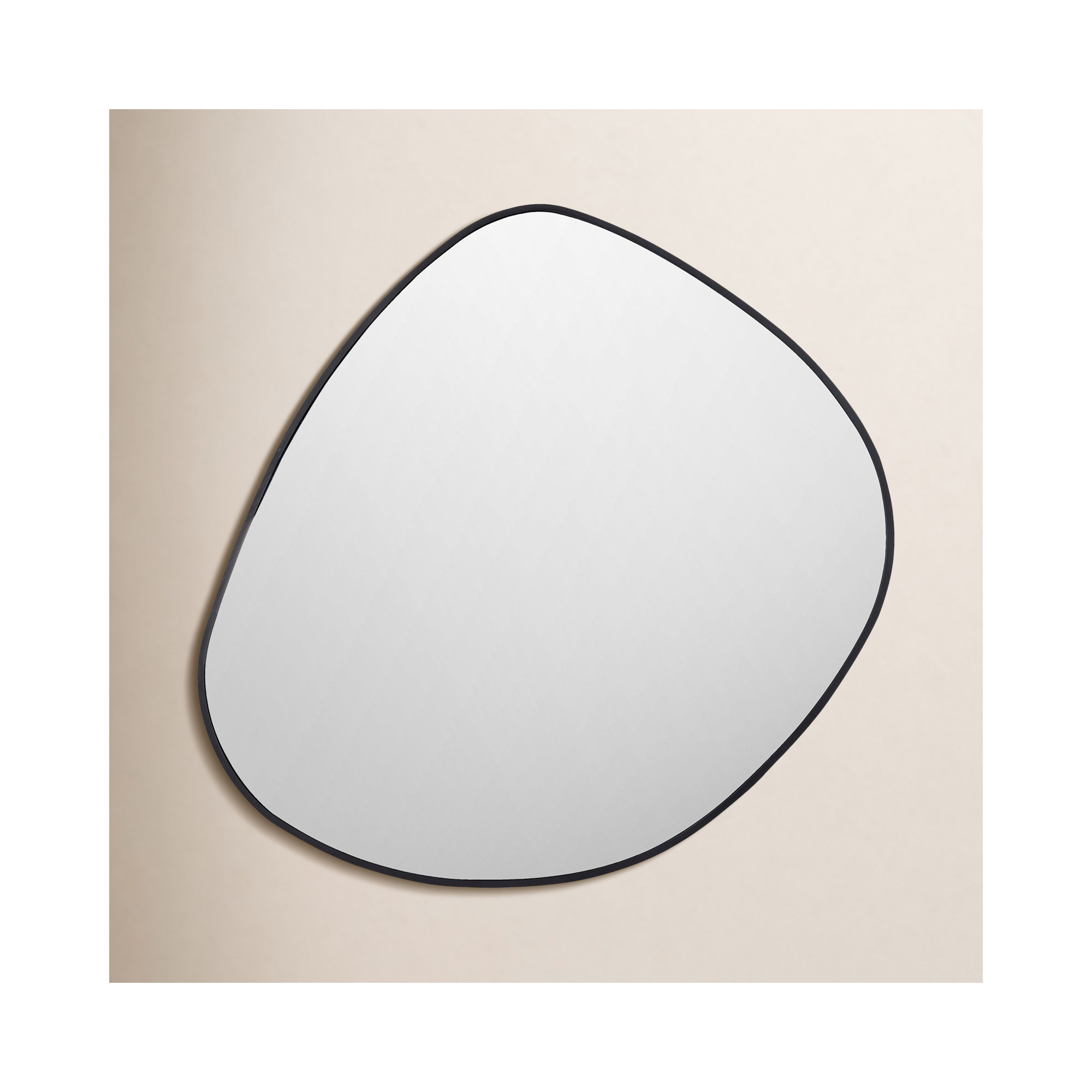 Eastie Metal Mirror, Black, 29" x 28"