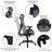 Office Chair with Synchro-Tilt, Adjustable Headrest, Lumbar Support, and Pivot Arms-1588517706