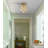 Modern Brass Moravian Star Ceiling Light with Clear Glass 12 Inches