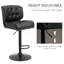 Ensemble de 2 tabourets de bar avec siège réglable, coussin rembourré épais et repose-pieds en métal, noir-2010658384