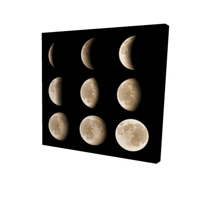«Eclipse in Nine Phases», toile noire - décor de chambre à coucher espace