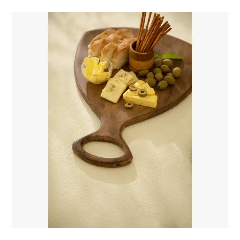 Laimai 100% Mango Wood Paddle Chopping & Serving Board | Handcrafted Charcuterie Platter