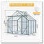 Serre en polycarbonate à double porte 8X6FT-Green-120352678-120352677