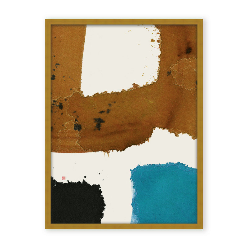 Abstract Off Track, 48" H x 36" W x 1.125" D, Framed Print, Black