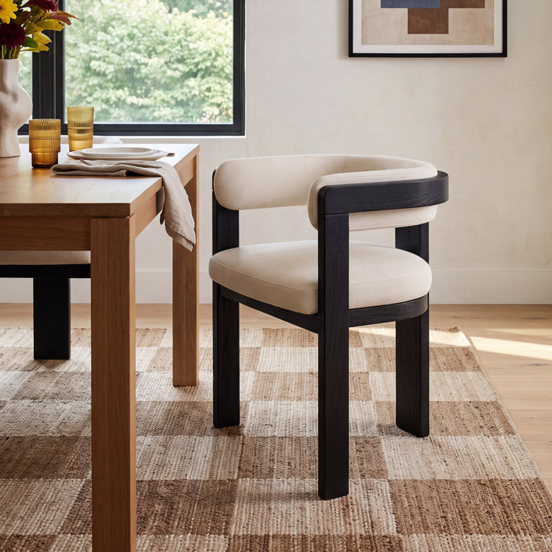 Oksana Drossett Dining Arm Chair, Black