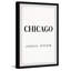 Chicago, Illinois - Image encadrée d'art textuel sur papier-2127471248
