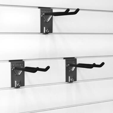 GarageTek Slatwall Shoe Organizer & Shelf, 20 lbs Weight Capacity, White  Steel, Mounts on TekPanel, TekTrak and Other Slatwall