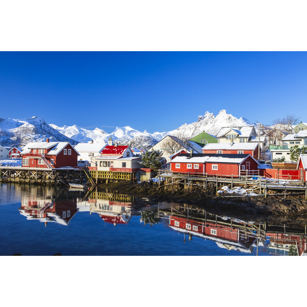 Lofoten Inseln Bucht von DieterMeyrl - Ohne Rahmen Druck auf Leinwand