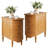Narrow End Table With Charging Station And 2 Drawers, Wood Sofa Side Table, Slim Nightstand Bedside Table, Pre-Assembled | Gift Idea-1279949862